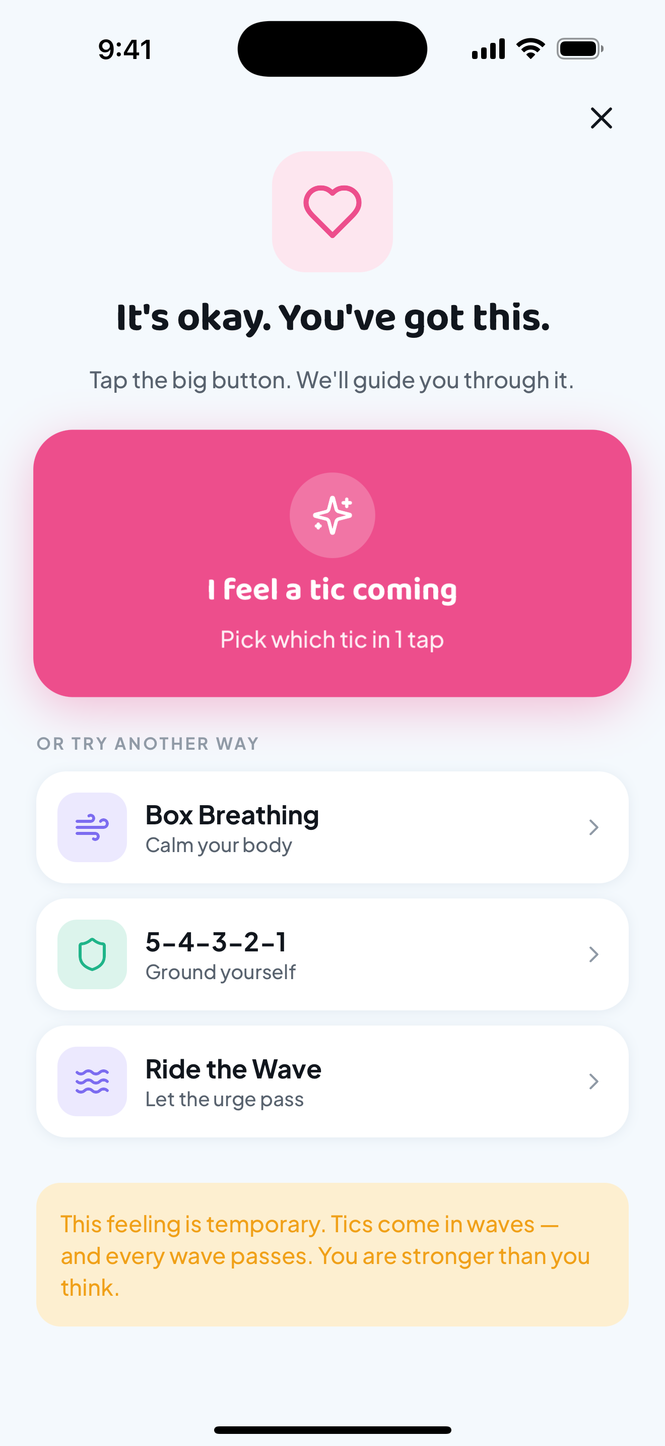 Calm tools for hard moments